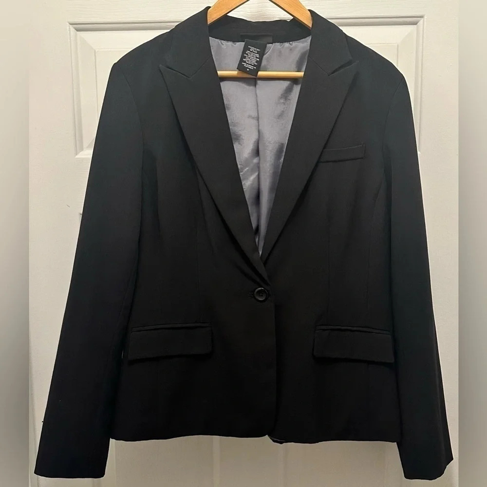 Metaphor Women’s Black Suit Jacket Blazer Size 16 - Picture 2 of 5
